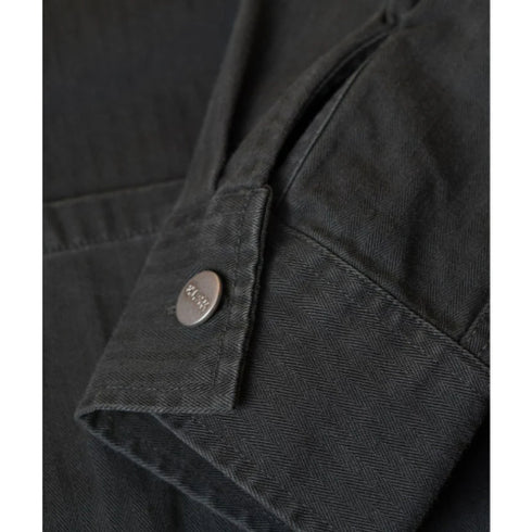Kilian Men'S Herringbone Overshirt - Bottle Green